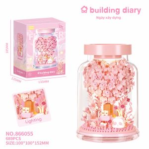 YUGAO | Bộ đồ chơi xây dựng giáo dục Eternal Rose Brick Bouquet Girls Series