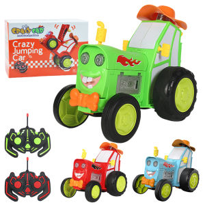 11THCrazy Jumping Car Toys with Music Lights RC Stunt Car 90 Degree Upright Remote Control Car for Kids 3 4 5 6 7 Year Old