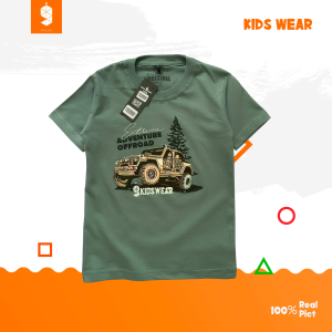 Setelan Anak Laki - Laki Baju Kaos Celana Cargo Pendek Abu Umur 3 - 12 Tahun