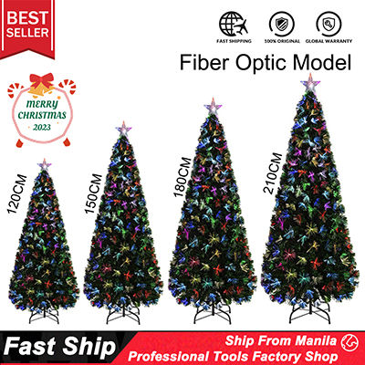 Fiber Optic Christmas Tree, Prelit Artificial Christmas Tree with Color Changing Lights and Top Star
