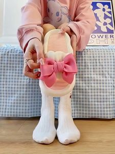 Ready Stock Leaves Ribbon Ladies Slippers Woman Sandals Selipar Perempuan 花瓣蝴蝶结女拖鞋凉鞋