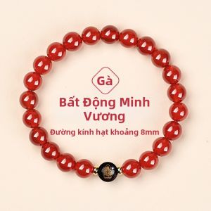 JIZHAOTANG | Vòng Tay Đá Mã Não Đỏ May Mắn