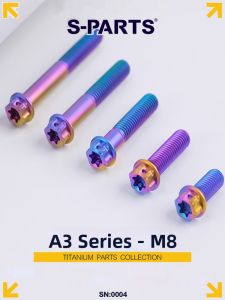 s-parts | Ốc Titanium Hợp Kim Cường Độ Cao Màu Sắc M8