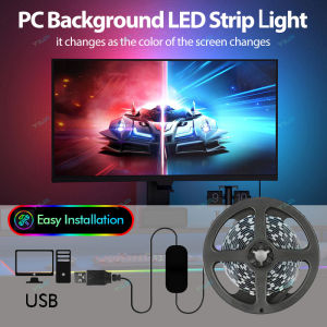 Smart USB LED Strip RGBIC Color Changing Computer Screen Color Sync Back Light Monitor Ambient Decor Windows Software Control