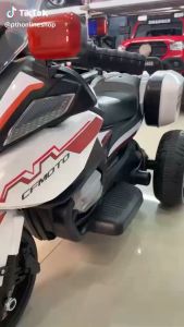 Electric Police Car Motorcycle Rechargeable 3 Wheels Electric Motor TOY With Music Light