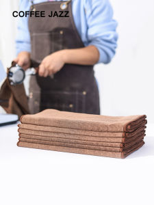 Coffee Jazz Bar Towel Water Absorption with Hook Powder Bowl Cleaning Cloth Coffee Master Special Use Kitchen Utensils