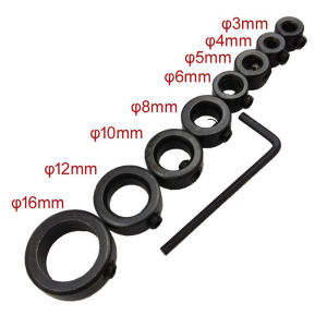 9pcs 3-16mm Bit Positioner Free Small Wrench Drill Depth Stop Ring Woodworking Drill Bit Limiter Woodworking Tools
