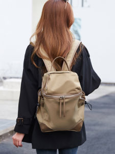 Womens Backpack Traveling Waterproof 14" Laptop Bag Fashion Hiking Rucksack Large Capacity Shoulder Packback Bags Wrinkle Cloth