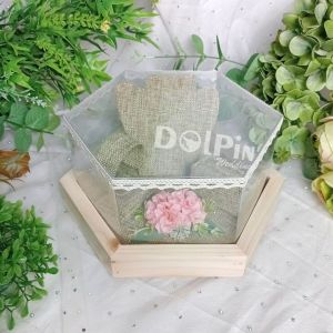 Kotak Kayu Rustic Tempat Cincin Gelang dan Kalung untuk Mahar atau Seserahan Pernikahan - KCGKR6