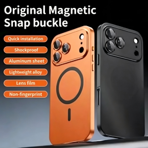 Magnetic Aluminum Alloy Case For iPhone 17 Pro Max/17 Pro/17 Air/17 Lens Glass Protector Shockproof Magsafe Cover