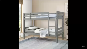 LILO Double Decker Bed Wooden Double Decker Katil Dua Tingkat Single Size 3 Feet Single Bed