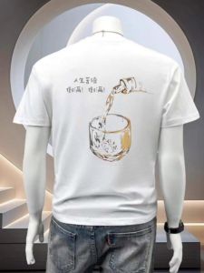 Áo Thun Nam Tay Ngắn in Hình Cốc Đựng Rượu Mùa Hè 2025 Dáng Ôm Cổ Tròn in Họa Tiết Thời Trang Thường Ngày Thoáng Khí