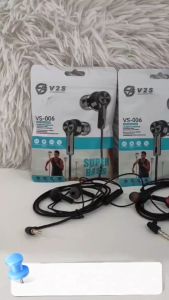 V2S VS-006 Universal 3.5mm in Earphones Basic Headset Super Bass with Microphone