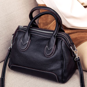 Fashionable Soft Leather Boston Bag Womens Crossbody Pillow Handbag Single Shoulder Slanting Korean Version Esunarty Brand