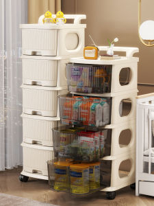 32cm Mobile Storage Rack Toy Organizer Drawer Style Home Snack Cabinet Toy Storage Cart Standalone Bedroom Organization
