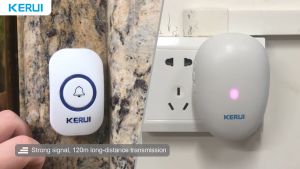 Bel Rumah Kantor Multi Tone KERUI M521 Wireless Bel Pintu Doorbell 2 Transmitter F50