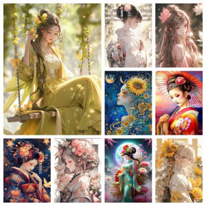 Cartoon Girl Diamond Painting Chinese Style Full Drill Diamond Embroidery Cross Stitch Kit Diamond Art Home Decor diamond art