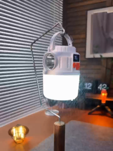 Solar Camping Lantern Rechargeable LED Tent Light - 360° Emergency Light with 400Lm Brightness USB & Solar Charging