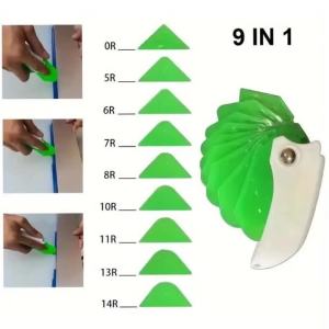 1PCS 9-in-1 Silicone Spreader Tool - Multi-Function Caulking Spatula Tile Window Grout Cleaner