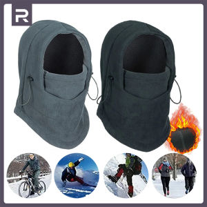 Runvex โม่งคลุมหัว หนา หมวกโม่งมอไซค์ ฤดูหนาว เต็มหน้า-คอ โม่งคลุมหัวชาย แฟชั่น ผ้าฟลีซกันล อุ่น หมวก+ผ้าพันคอ ผ้าบัฟ สำหรับขี่มอเตอร์ไซค์ ปั่นจักรยาน เดินป่า สก