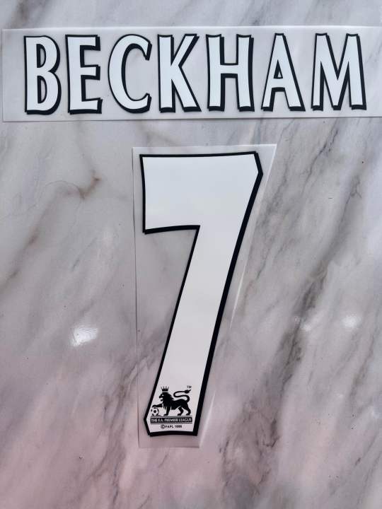 BECKHAM ปี1998-2000 แมนยู หายากจัง แต่หาเจอนะคะ ใช้เตารีดรีดติดเสื้อได้ ...