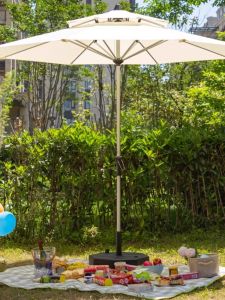 Outdoor Milan Aluminum Umbrella Stand Middle Column Sunshade for Balcony Courtyard Patio Customizable Residential Furniture