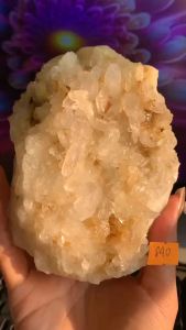 Trứng đá thạch anh Lemurian tinh thể tự nhiên còn dính đất năng lượng Vũ Trụ 840