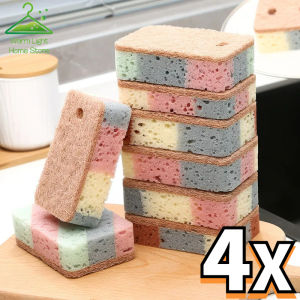 [Bán thua lỗ] 1/4 miếng bọt biển Hai Lớp Thiết kế mạnh mẽ tẩy dầu mỡ dụng cụ làm sạch Essential nhà bếp lau miếng bọt biển vệ sinh