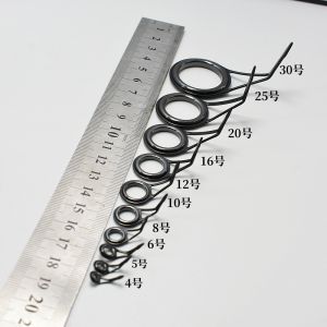Stainless Steel Ceramic Guiding Ring Single Foot Anchor Rod Fishing Pole Stainless Steel Wire Guide Ring for Casting Rod