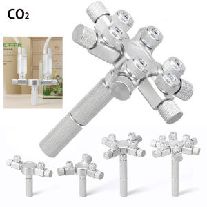 ZRDR | Stainless Steel Multi-Channel Aquarium CO2 Separator Distributor Check Valve Fish Tank CO2 Generator CO2 Regulator Accessories