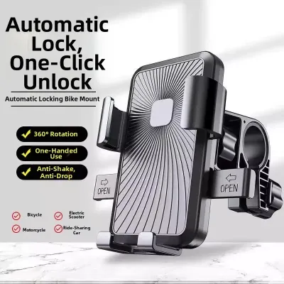 UBT | Shockproof Anti-Drop Phone Mount for Bikes Scooters Motorcycles 8 Arms