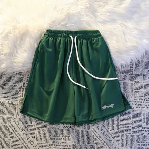 Elastic Waist Basketball Net Eye Sports Shorts for Boys Summer Thin Trendy Outdoor Wear Straight Leg Large Shorts Casual Pants