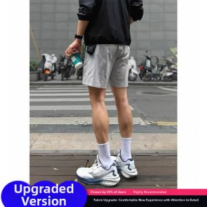 CHENMU | Navy Blue Quick-dry Sport Shorts Summer American Ice Silk 3/4 Length