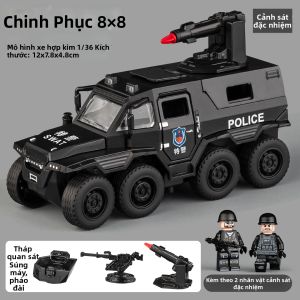 XINGXINGKEJIAO | Đồ Chơi Xe Bọc thép Cảnh Sát Dino-Defense 4x4 SUV Kim Loại