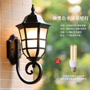 Modern European Style Waterproof Wall Lamp for Outdoor Corridor Courtyard Villa Retro Staircase LED Lighting Fixture