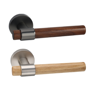 Viladepot Privacy Door Handle Wood Handle Lever Bedroom Bathroom Passage Door Lock Without Lock Cylinde