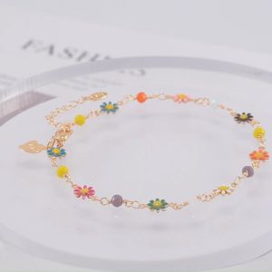 Hyl Jewelry 23A Gelang Kaki Titanium Wanita Emas Muda Perak Asli Dewasa Anti Karat Silver Kerincing Murah Krincing Korea