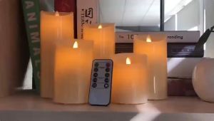 INNOQ LED Electronic Candle Lamp Tea Lamp Family Wedding Birthday Decoration Candle Light Battery  Charging