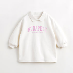 Marc Kids Letter Print Sporty Dress Girls Spring Autumn Cotton Polyester Straight Cut Skirt European Style Clothing