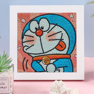 Diamond Stickers Full Diamond Cute Cartoon Doraemon Kids Handmade DIY Material Package Spot Drill Painting Making Boy Play