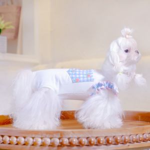 Princess Style Thin Cotton Vest for Small Dogs Teddy Bichon Pomeranian Summer Autumn Clothes Dog Clothing Pet Supplies