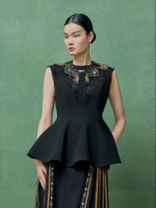 Retro Elegant Waist Shaping Blouse