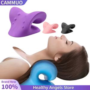 Cammuo Neck Shoulder Stretcher Relaxer Cervical Chiropractic Massage Pillow for Cervical Spine Alignment Massage Tools Traction Device
