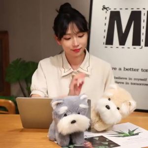 22cm Cute Schnauzer West Highland Plush Doll Lovely Dogs Pillow Stuffed Soft Animal Toy Nice Birthday Christmas Gifts