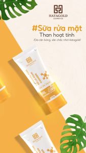 SỮA RỬA MẶT HATAGOLD THẢI ĐỘC THAN HOẠT TÍNH - CHARCOAL PORE DETOX FOAM CLEANSER - OIL CONTROL 4H - KL:120G