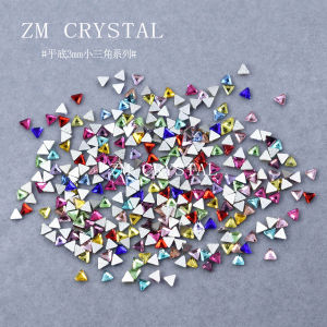 Colorful Small Triangle Flat Bottom Drill 2pcs Set New Design Nail Art Decorations Non-Pillar Suitable for Any Skin Type