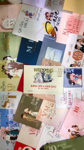 BTN101-328 - Thiệp cưới dạng ngang 17.6x12.6cm chất liệu Giấy Kem NK230g