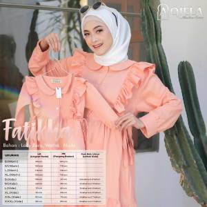 FATIKHA by Aqiela Muslim House Long Tunik Couple Mom & Kids Baju Couple Mom and Kids Tunik Couple Ibu dan anak Tunik Jumbo Tunik Lucu