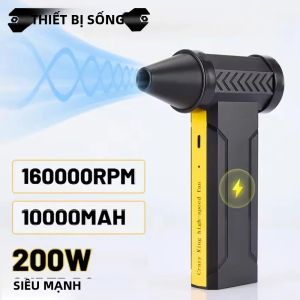 Quạt Mini Turbo Jet 160000 Vòng/phút Máy Thổi Khí Điện Tốc Độ Cao Không Chổi Than Sạc USB Mạnh Mẽ Dụng Cụ Tự Làm Gia Đình 350g