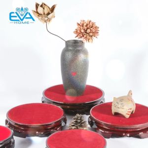 Đế Gỗ Tròn Xoay ø 26cm Để Bình Ngâm Rượu Thuỷ Tinh / Đế Kê Tròn Có Thể Xoay Được Dùng Để Vật Trang Trí Bằng Gỗ Tự Nhiên